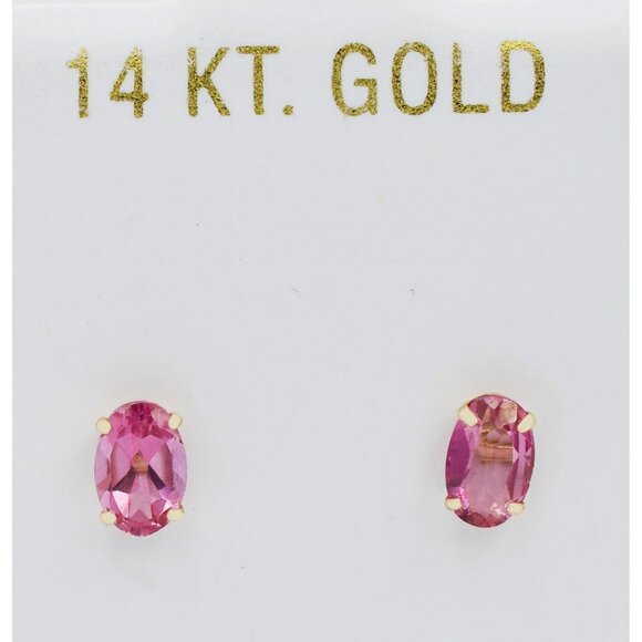 14k Pink Sapphire Stud Earrings – Cape Cod Jewelers Genuine 1.46 Cts Pink Sapphire Stud Earrings 14k Gold